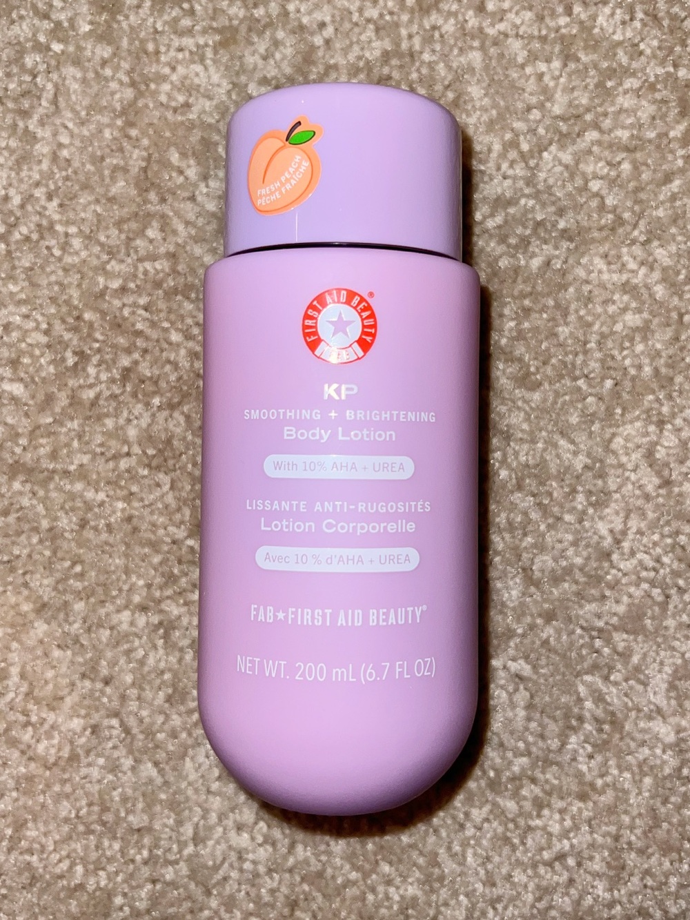 First Aid Beauty KP Smoothing + Brightening Body Lotion – Fresh Peach